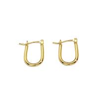 Brass Leverback Earring, gold color plated, for woman, 12.50x18.50mm, Sold By Pair