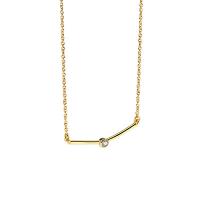 Cubic Zircon Micro Pave Brass Necklace, with 1.96 inch extender chain, gold color plated, micro pave cubic zirconia & for woman, 30x3.30mm, Sold Per Approx 17.71 Inch Strand