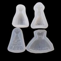 DIY Epoxy Mold Set Silicone Wedding Dress Shaped Bakeware for Chocolate Candy and Gummy Mold plated durable Sold By Lot