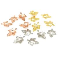 Stainless Steel Pendants, Leaf, plated, durable & DIY, more colors for choice, 12x15.50mm, 100PCs/Lot, Sold By Lot