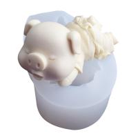 DIY Epoxy Mold Set, Silicone, Pig, plated, durable, white, 120x83x54mm, Sold By PC