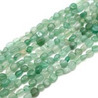 Natural Aventurine Beads, Green Aventurine, irregular, polished, DIY, light green, 6x9mm, Sold By Strand