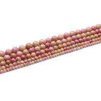 Natural Rhodonite Beads, Rhodochrosite, Round, polished, DIY & different size for choice, Sold By Strand