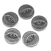 Roestvrij staal cabochon settings, Ronde, silver plated, 20x20x3mm, Ca 200pC's/Bag, Verkocht door Bag