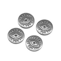 Roestvrij staal cabochons, Ronde, silver plated, 12x12x2mm, Ca 100pC's/Bag, Verkocht door Bag