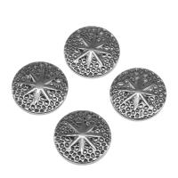 Stainless Steel Jewelry Cabochon Round silver color plated Approx Sold By Bag