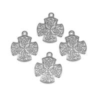 Stainless Steel Pendants, silver color plated, 19x16x2mm, Approx 100PCs/Bag, Sold By Bag