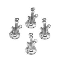 Stainless Steel Pendants, Guitar, silver color plated, 21x10x3mm, Approx 100PCs/Bag, Sold By Bag