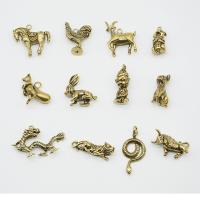 Wisiorki mosiężne, Mosiądz, projektowanie zwierząt, stare złoto, 10x31mm, sprzedane przez PC