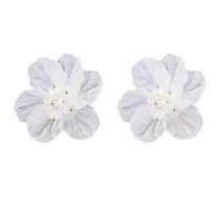 Acrylic Jewelry Earring with Zinc Alloy Flower plated for woman Sold By Lot
