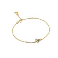 Cubic Zirconia Micro Pave Brass Bracelet, with 1.18 inch extender chain, gold color plated, micro pave cubic zirconia & for woman, 7mm, Sold Per Approx 6.3 Inch Strand