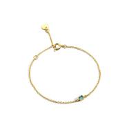 Brass Bracelet gold color plated for woman & with rhinestone 3.75mm Sold By Strand