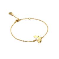 ottone braccialetto, with perla in plastica, with 1.18 inch extender chain, placcato color oro, per la donna, 15x9mm, Venduto per Appross. 6.3 pollice filo