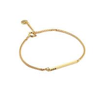 Brass Bracelet with 1.18 inch extender chain gold color plated for woman & with rhinestone Sold Per Approx 6.3 Inch Strand