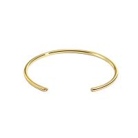 laiton bracelet manchette, Placage de couleur d'or, pour femme & avec strass, 2.6mm,60mm, Vendu par PC