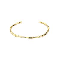 Brass Bracelet & Bangle, gold color plated, for woman, 3.3mm,60mm, Sold By Strand