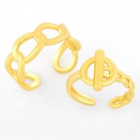 cobre Cuff Ring Finger, joias de moda, dourado, vendido por PC