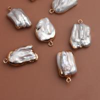 Freshwater Pearl Pendants with Brass gold color plated DIY nickel lead & cadmium free Sold By PC