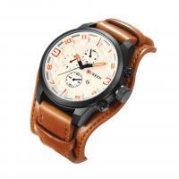 Pánské náramkové hodinky, Zinek, s Kůže, Nastavitelný & multifunkční & pro muže & vodotěsný, více barev na výběr, 255x22x47mm, Prodáno By PC