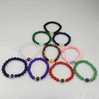 Gemstone Bracelets, Natural Stone, fashion jewelry & DIY, more colors for choice, 190x8mm, Sold Per Approx 7.5 Inch Strand