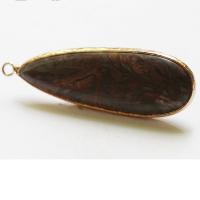 Gemstone Pendants Jewelry, Agate, fashion jewelry & DIY, more colors for choice, 55x18mm, Sold By PC
