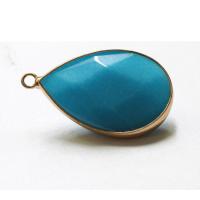 Agate Jewelry Pendants, with Brass, fashion jewelry & DIY, more colors for choice, 34x21mm, 2PCs/Bag, Sold By Bag