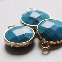 Gemstone Pendants Jewelry, Agate, fashion jewelry & DIY, more colors for choice, 20x20mm, Sold By PC