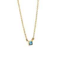 Cubic Zircon Micro Pave Brass Necklace, with 1.96 inch extender chain, gold color plated, micro pave cubic zirconia & for woman, 3.92mm, Sold Per Approx 17.71 Inch Strand