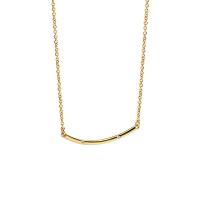 Brass Necklace with 1.96 inch extender chain gold color plated for woman & with rhinestone Sold Per Approx 15.74 Inch Strand