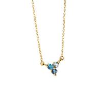 Cubic Zircon Micro Pave Brass Necklace, gold color plated, micro pave cubic zirconia & for woman, 6mm, Sold Per Approx 17.71 Inch Strand