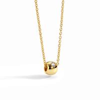 Ожерелья из латуни, Латунь, с 1.96 inch наполнитель цепи, плакирован золотом, Женский & со стразами, 5x6mm, Продан через Приблизительно 17.71 дюймовый Strand