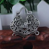 Tibetan Style Connector, plated, DIY, silver color, Sold By PC