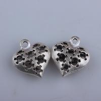 Zinc Alloy Heart Pendants plated DIY silver color 23mm*19mm Sold By PC