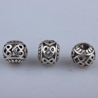 Tibetan Style Hollow Beads, plated, DIY, silver color, 10mm*8mm, Sold By PC