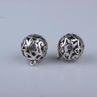 Tibetan Style Bell Charm, plated, DIY, silver color, 25mm, Sold By PC
