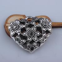 Tibetan Style Hollow Pendants, plated, DIY, silver color, 35mm*42mm, Sold By PC