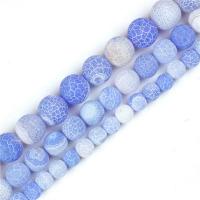 Natural Effloresce Agate Beads, Round, DIY & different size for choice & frosted, more colors for choice, Sold By Strand