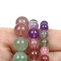 Natural Quartz Jewelry Beads Gemstone Round polished DIY multi-colored Sold By Strand