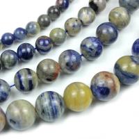 Sodalith Perlen, Sosalith, rund, poliert, DIY & verschiedene Größen vorhanden, 8x40mm, verkauft von Strang