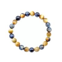 Natural Tiger Eye Bracelets, Round, fashion jewelry & different size for choice, multi-colored, 155mm, Sold Per Approx 6.1 Inch Strand