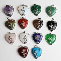 Gemstone Pendants Jewelry Brass with Natural Stone fashion jewelry & DIY & for woman Sold By PC
