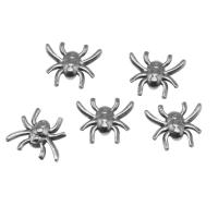 Stainless Steel Jewelry Cabochon, Spider, silver color plated, 10x12x2mm, Approx 100PCs/Bag, Sold By Bag