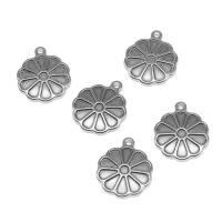 Stainless Steel Pendants Round silver color plated Sold By Bag