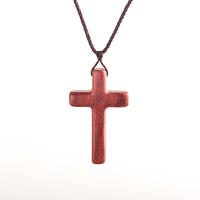 Sweater Chain Necklace Sandalwood with Ebony Cross plated & for man Sold Per Approx 23.62 Inch Strand