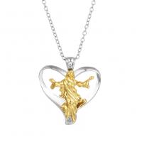 Zinc Alloy Jewelry Necklace Heart plated Unisex & hollow 3.9*3.5cm Length Approx 17.71 Inch Sold By Lot