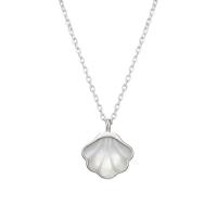 925 Sterling Silver Necklaces with White Shell with 1.96 inch extender chain Shell plated for woman Sold Per Approx 15.74 Inch Strand