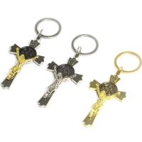 Zinklegierung Schlüssel Verschluss, Jesus Kreuz, plattiert, keine, 38x75mm, 10PCs/Menge, verkauft von Menge