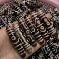 Ágata natural tibetano Dzi Beads, ágata, DIY, Cor aleatória, 13*58mm, vendido por PC
