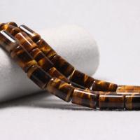 Natural Tiger Eye Beads, Column, polished, DIY, 8x13mm, Sold By Strand