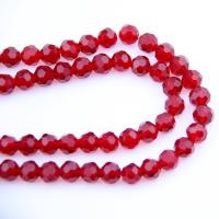 Perles de cristal rondes , poli, DIY & facettes, quartz rose lumineux, 8mm, 72PC/brin, Vendu par brin